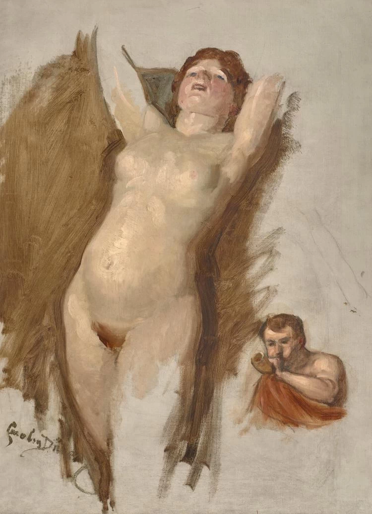 Nudo femminile, studio per Il Trionfo di Bacco